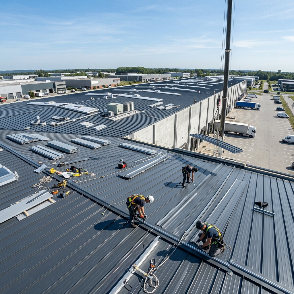 Industrial roofing project by Native Lands